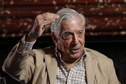 Mario Vargas Llosa, en la presentaci&oacute;n en Madrid de &#039;Conversaci&oacute;n en Princeton&#039;.