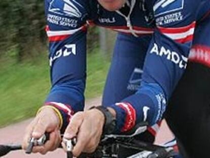 Armstrong, durante un entrenamiento de preparación para el Tour.