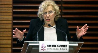 La alcaldesa de Madrid, Manuela Carmena. 