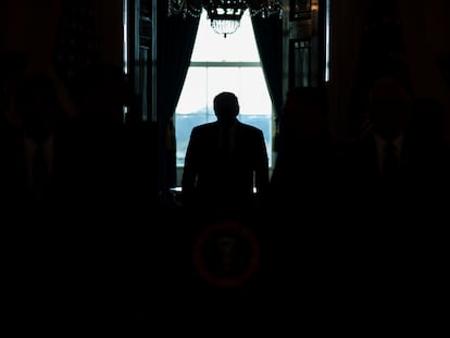 El presidente Trump en la Casa Blanca, en una imagen de archivo.
