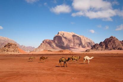 Desierto de Wadi Rum, en Jordania.