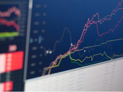 Pantallas con seguimiento de activos financieros