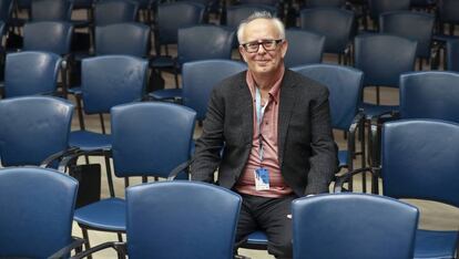 El presidente de la confederaci&oacute;n de productores audiovisuales FAPAE, Ramon Colom, antes de la rueda de prensa de la 65 edici&oacute;n del Festival Internacional de Cine de San Sebasti&aacute;n.