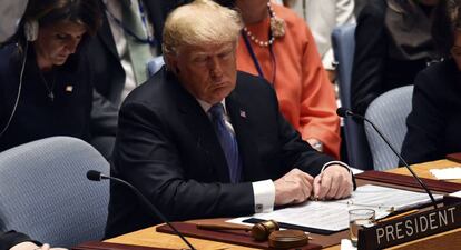Trump, el miércoles en el Consejo de Seguridad de la ONU.