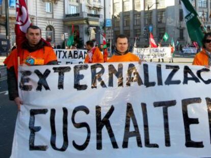 Manifestaci&oacute;n de trabajadores de Euskaltel el pasado 16 de diciembre. 