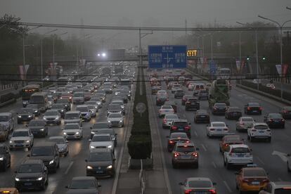 Congestionamento em Pequim, China, em 15 de abril.