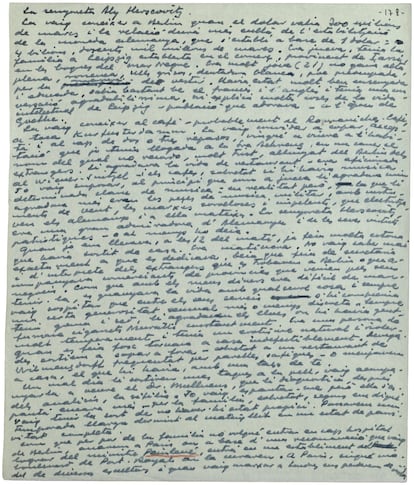 Josep Pla sobre Aly Herscovitz, manuscrit de 'Notes disperses I', p. 178 (Fundació Josep Pla).