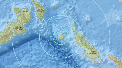 Epicentro del terremoto.