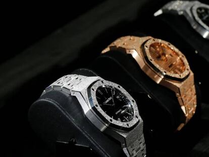 Conjunto de relojesde la marca Audemars Piguet Royal Oak.