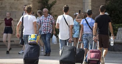 Turistas en el centro de Valencia