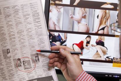 Classified advertisements for sex workers are common in the Spanish printed press.