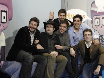 Raúl Cimas, Carlos Areces, Ernesto Sevilla, Julián López, Pablo Chiapella y Joaquín Reyes.