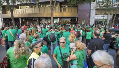 Una protesta de la PAH per la pobresa energètica.