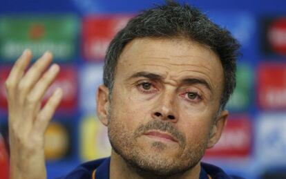 Luis Enrique, durante coletiva de imprensa.