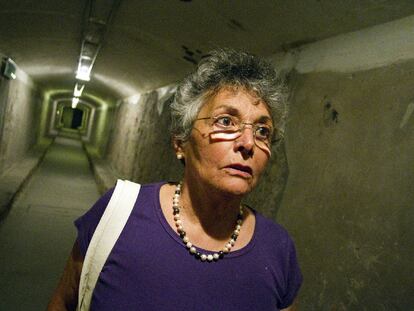 Pauline Talens-Péri, ayer en los refugios subterráneos construidos en Almería durante la Guerra Civil.