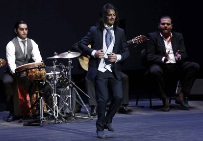 Farruquito presenta su espectáculo 'Improvisao' durante su actuación en el Baluarte de Pamplona.