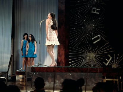 Massiel en su actuacin en Eurovisin en 1968.