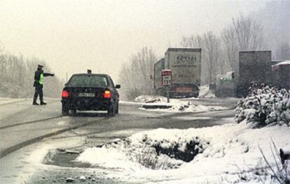 Asepecto de la N-230 ayer a la altura de Vilallier (Lleida).