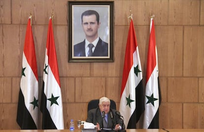 El ministro de Exteriores de Siria, Walid Moalem, el jueves en Damasco.