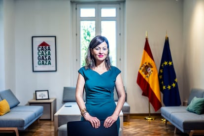 Sira Rego, ministra de Juventud e Infancia, durante la entrevista este jueves.