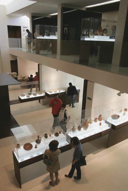 Inauguración del museo de Medina Azahara (Córdoba), en 2009.