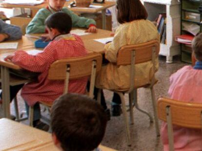 Alumnos de educaci&oacute;n infantil en un colegio valenciano.