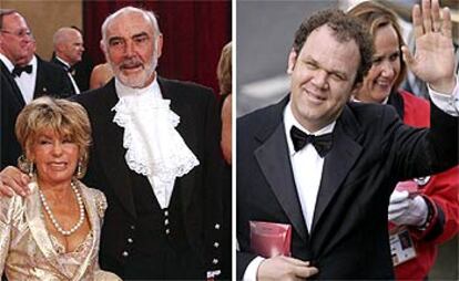 Sean Connery y su esposa, autora del traje del actor; y John C. Reilly, el marido cornudo y <i>señor celo</i> de <i>Chicago</i>.