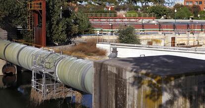 Instalaciones de la planta depuradora de Pinedo.