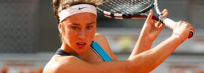 Sara Sorribes, durante un partido del Masters de Madrid.