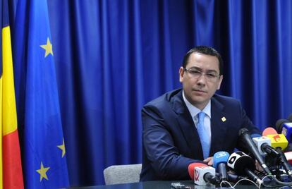Victor Ponta, hoy en Bruselas.