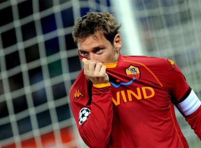 Totti, en el partido contra el Arsenal.