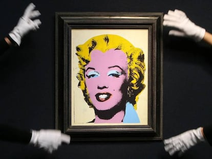 Retrato de Marilyn Monroe por Andy Warhol.