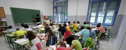 Alumnos en un aula de 4º de la ESO.