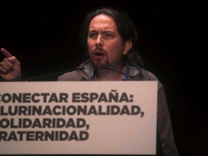 Pablo Iglesias, en el acto de Podemos en C&oacute;rdoba.