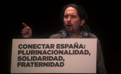 Pablo Iglesias, en el acto de Podemos en C&oacute;rdoba.