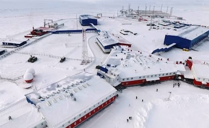 Base militar rusa Trébol del Ártico en la Isla Kotelny, en Siberia.