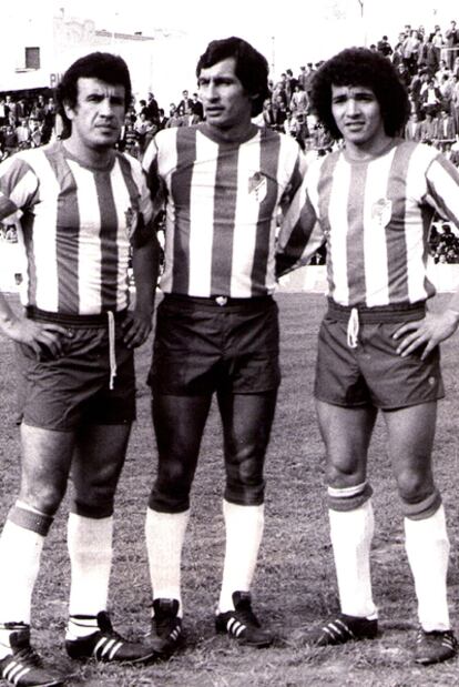 Fernández, Insfran y Benítez, en 1976.