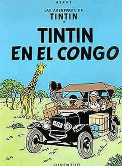 Portada de <i>Tintín en el Congo.</i>