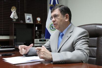El general Munguía Payés, durante la entrevista.