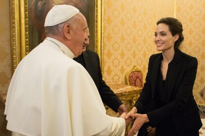 Audiencia privada de la actriz con el papa Francisco en el Vaticano el pasado 8 de enero.