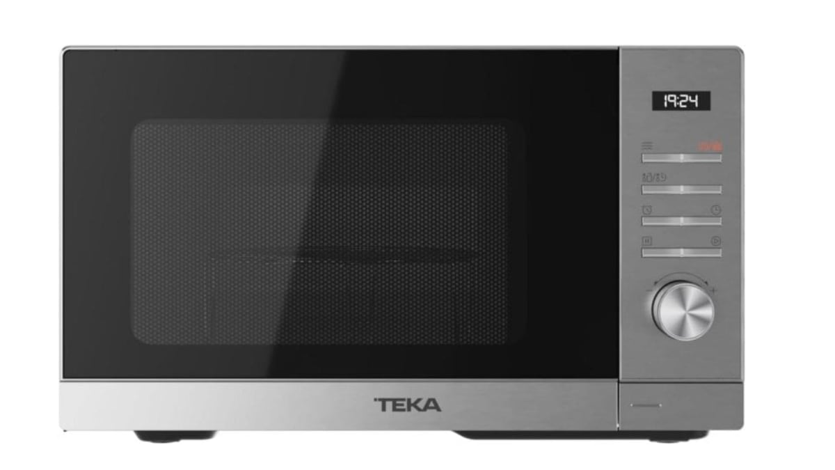 Microondas acero inoxidable con 900 vatios de potencia, de Teka.