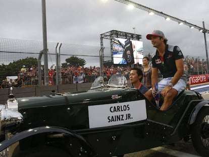 Carlos Sainz, el domingo en el circuito de Singapur.