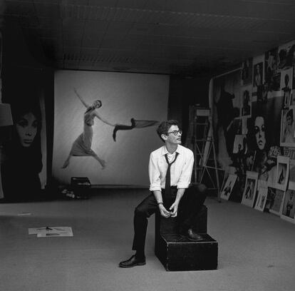 Avedon en su estudio, 1965.