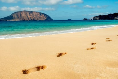 La playa casi virgen de Las Conchas.