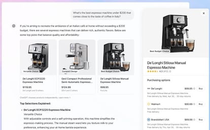 Compras online con ChatGPT Search de OpenAI