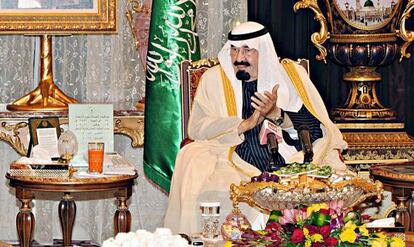 El rey Abdalá de Arabia Saudí, el miércoles en Riad.