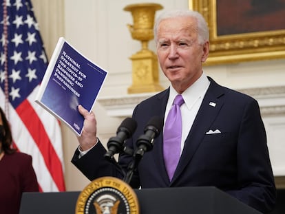 Joe Biden y Kamala Harris, este jueves en la Casa Blanca.