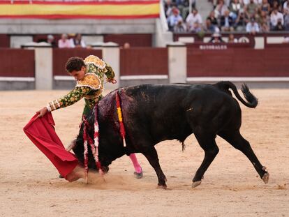 El diestro Ginés Marín en la Feria de San Isidro, el pasado domingo en la plaza de Las Ventas.