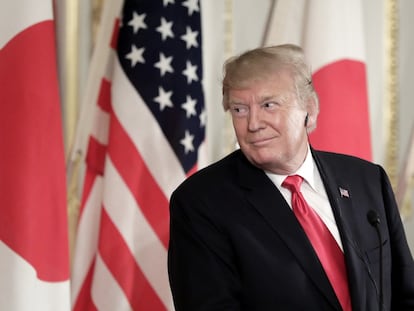 El presidente de EE UU, Donald Trump, durante su visita de Estado a Japón.