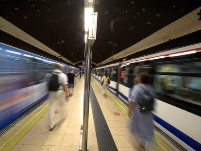 Un andén del Metro de Madrid, el 30 de mayo de 2022.